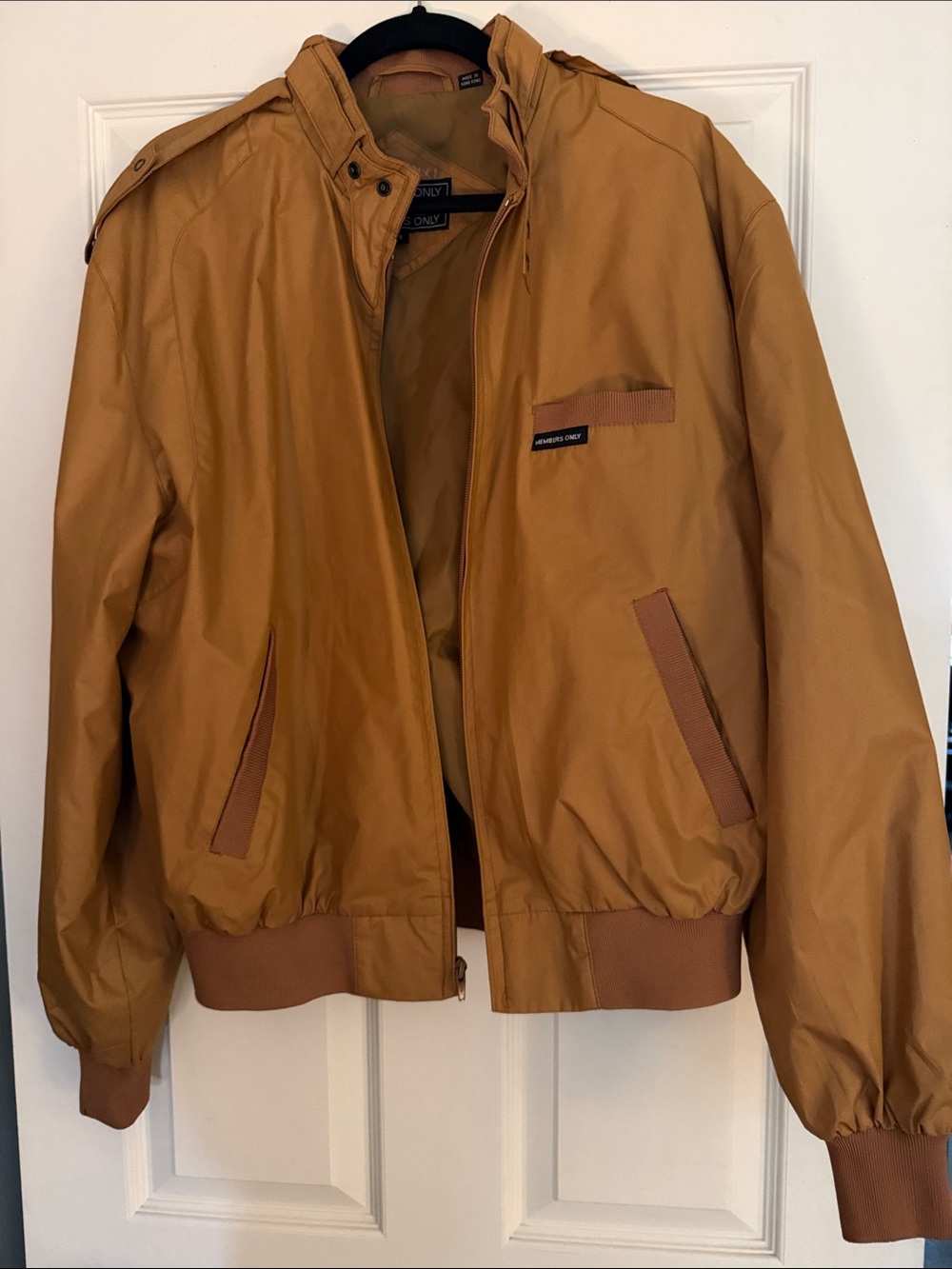 Members Only Tan Bomber Jacket
